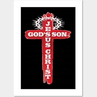 Christian Cross - Crown of Thorns - Jesus Christ - God's Son Posters and Art